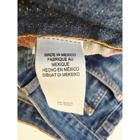 Lucky Brand Size 34x34 Mens 221 Original Straight Cotton Logo Blue Denim Jeans - Picture 8 of 13